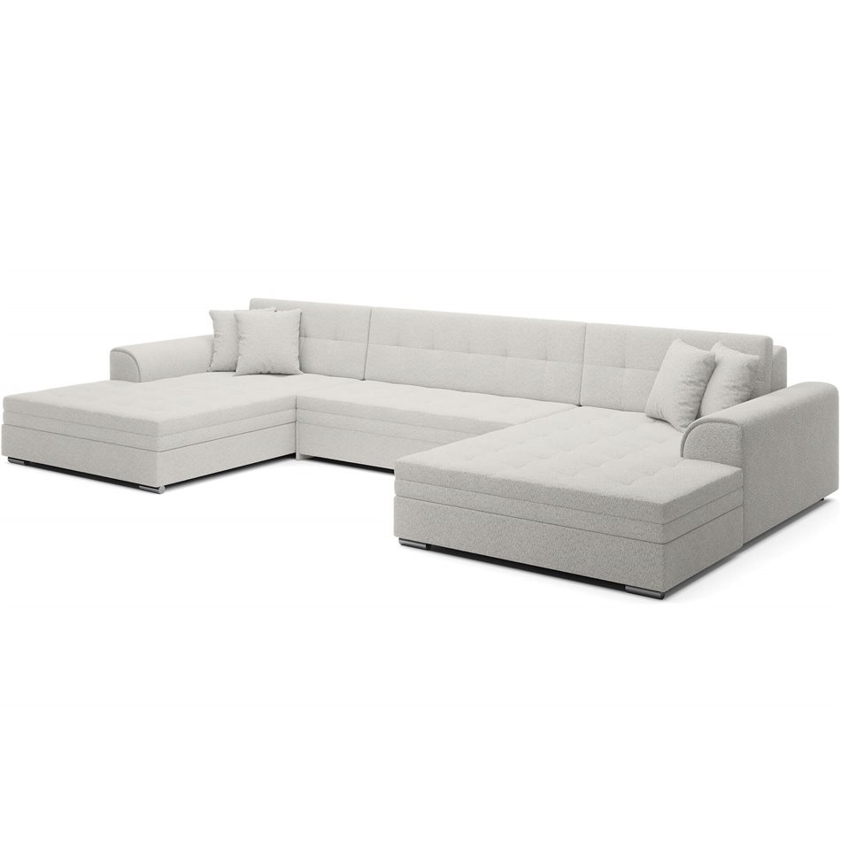 U-shaped sofa Evento Symmetrical, sleeping function, Jarell 18, corduroy, beige, H78x359x165cm