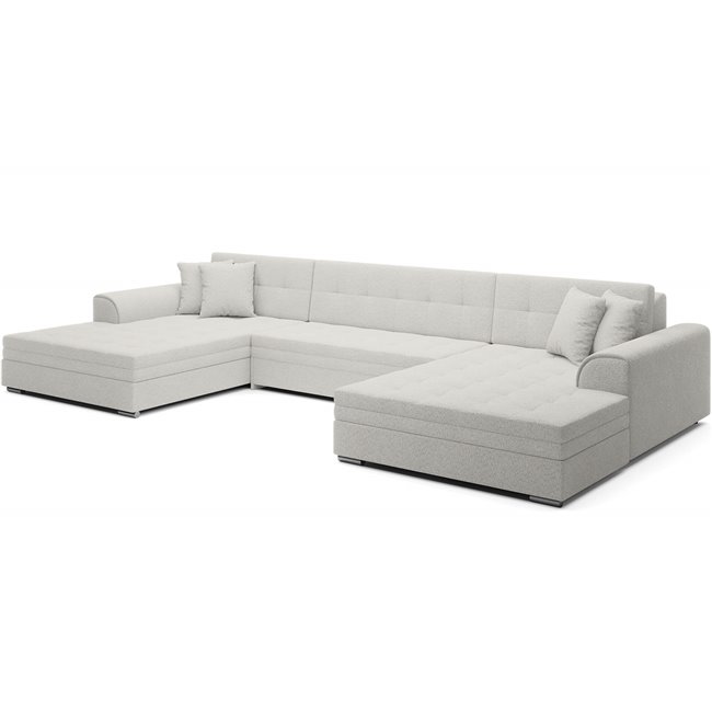 U-shaped sofa Evento Symmetrical, sleeping function, Jarell 18, corduroy, beige, H78x359x165cm
