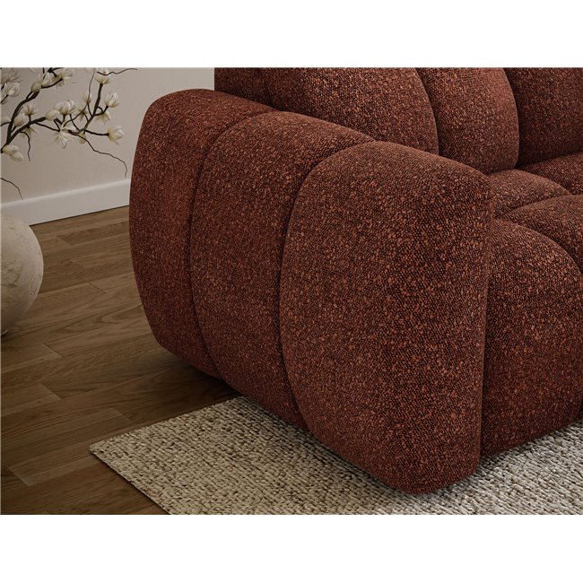 Corner sofa Efanito R, sleeping function, Jaffray 30, red, H105x288x200cm