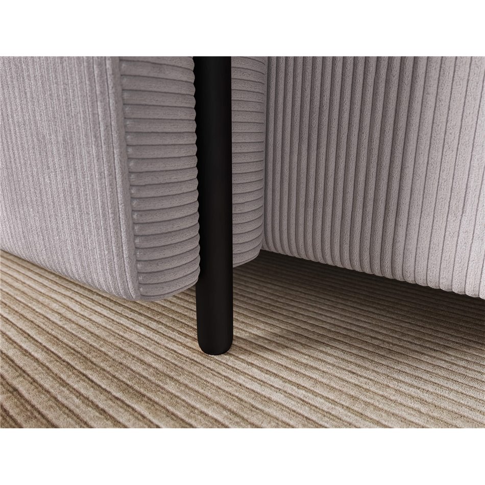 Corner sofa Elcossta L, sleeping function, Jarell 03, corduroy, grey, H95x244x154cm