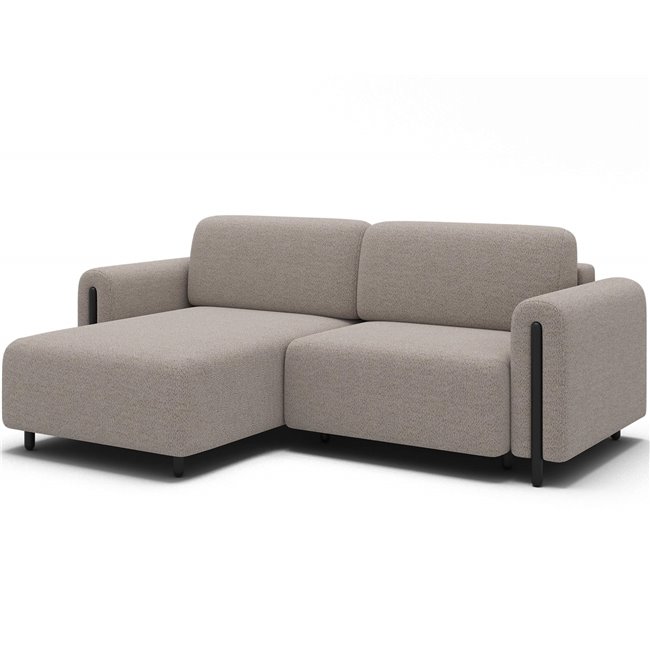 Corner sofa Elcossta L, sleeping function, Royal 18, boucle, beige, H95x244x154cm