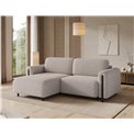 Corner sofa Elcossta L, sleeping function, Royal 18, boucle, beige, H95x244x154cm