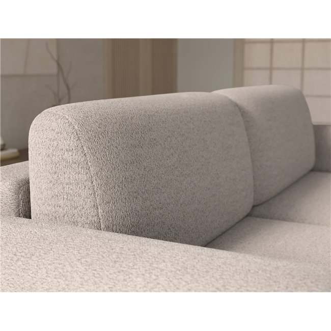 Corner sofa Elcossta L, sleeping function, Royal 18, boucle, beige, H95x244x154cm