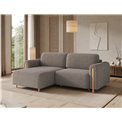 Corner sofa Elcossta L, sleeping function, Royal 20, boucle, brown, H95x244x154cm