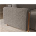 Corner sofa Elcossta L, sleeping function, Royal 20, boucle, brown, H95x244x154cm