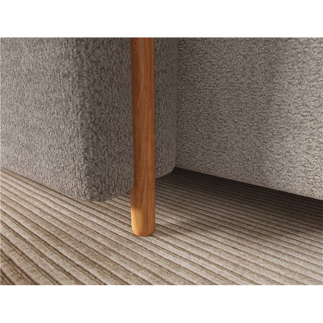 Corner sofa Elcossta L, sleeping function, Royal 20, boucle, brown, H95x244x154cm