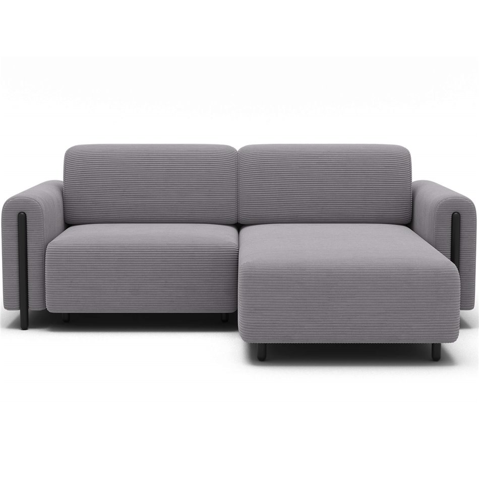 Corner sofa Elcossta R, sleeping function, Jarell 03, corduroy, grey, H95x244x154cm
