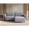 Corner sofa Elcossta R, sleeping function, Jarell 03, corduroy, grey, H95x244x154cm