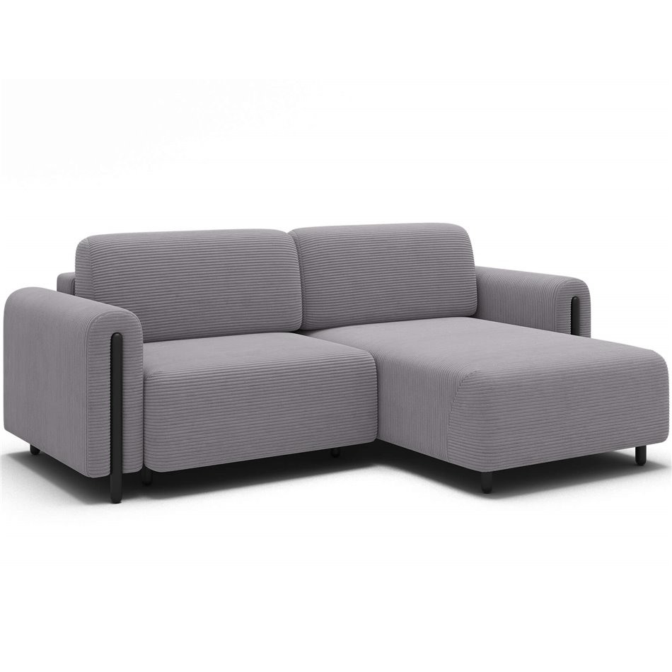 Corner sofa Elcossta R, sleeping function, Jarell 03, corduroy, grey, H95x244x154cm