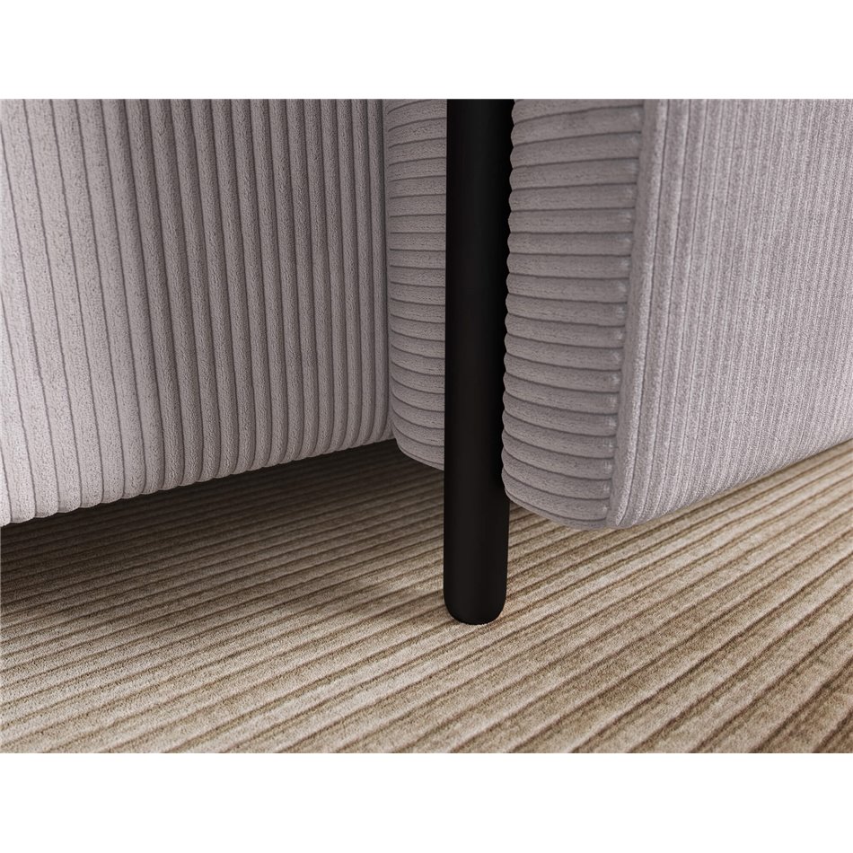 Corner sofa Elcossta R, sleeping function, Jarell 03, corduroy, grey, H95x244x154cm