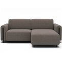 Corner sofa Elcossta R, sleeping function, Royal 20, boucle, brown, H95x244x154cm