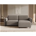 Corner sofa Elcossta R, sleeping function, Royal 20, boucle, brown, H95x244x154cm