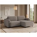 Corner sofa Elcossta R, sleeping function, Royal 20, boucle, brown, H95x244x154cm