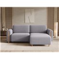 Corner sofa Elcossta R, sleeping function, Jarell 03, corduroy, grey, H95x244x154cm