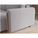 Corner sofa Elcossta R, sleeping function, Jarell 03, corduroy, grey, H95x244x154cm
