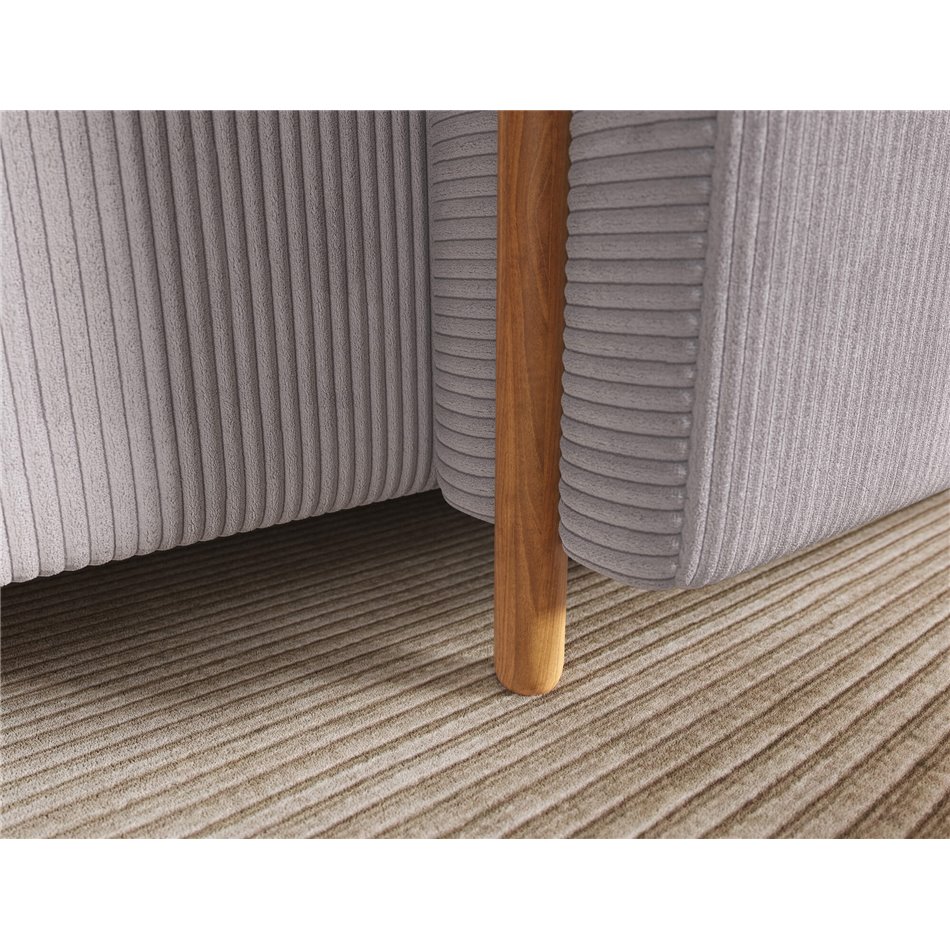 Corner sofa Elcossta R, sleeping function, Jarell 03, corduroy, grey, H95x244x154cm