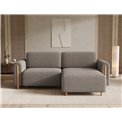 Corner sofa Elcossta R, sleeping function, Royal 20, boucle, brown, H95x244x154cm