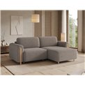 Corner sofa Elcossta R, sleeping function, Royal 20, boucle, brown, H95x244x154cm