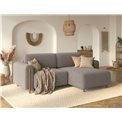 Corner sofa Elcossta R, sleeping function, Royal 20, boucle, brown, H95x244x154cm