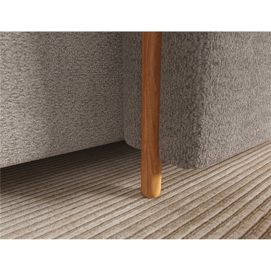 Corner sofa Elcossta R, sleeping function, Royal 20, boucle, brown, H95x244x154cm