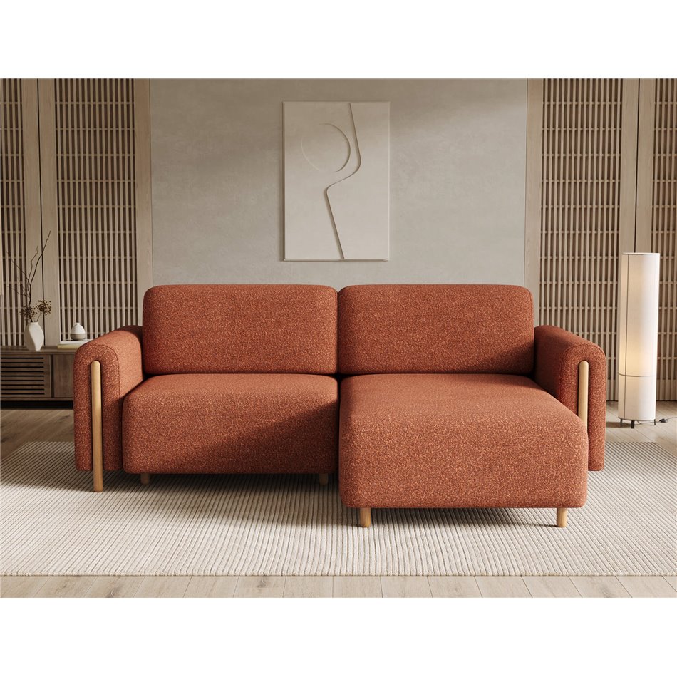 Угловой диван Elcossta R, раздвижной, Jaffray 30, коричневый, H95x244x154cm