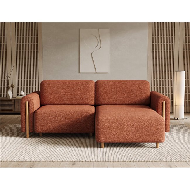 Угловой диван Elcossta R, раздвижной, Jaffray 30, коричневый, H95x244x154cm