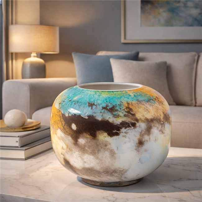 Ваза Delvine L, стекло, H19cm, D23cm