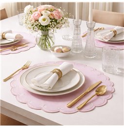 Placemat Paino, pink, D38cm