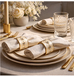 Napkin ring Palencija set of 4 pcs., H3.5cm, D4cm
