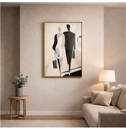 Canva Woman and men, 90x120x4cm