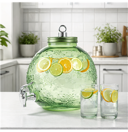 Winteria Beverage dispencer christmas ball 5.7 L green, H28x23x26.5cm