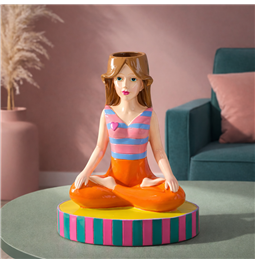 Ваза Yoga Lady M, multi, H20x16.5x10cm