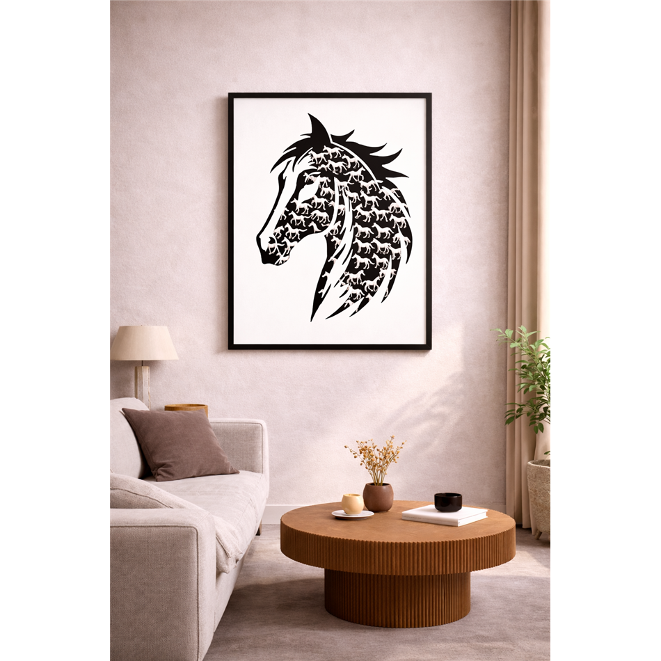 Настенный декор Horse, H80x60cm