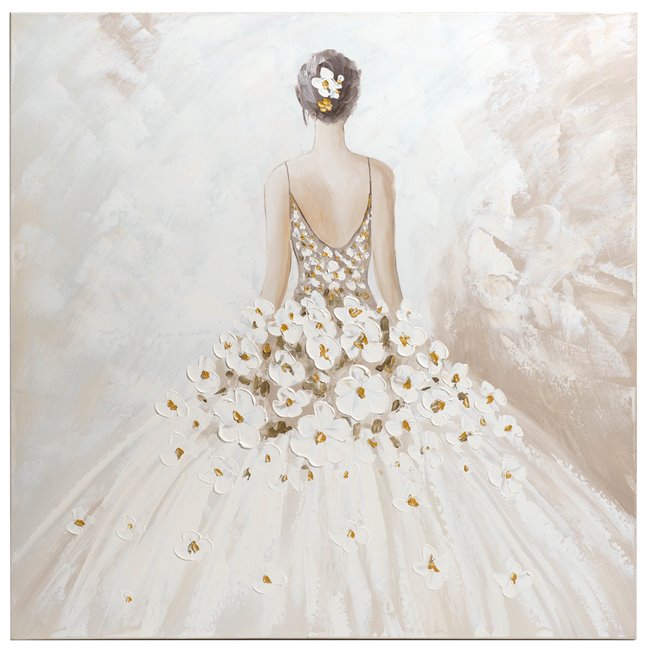 Oil paiting Back View of a Beauty, 100x100cm