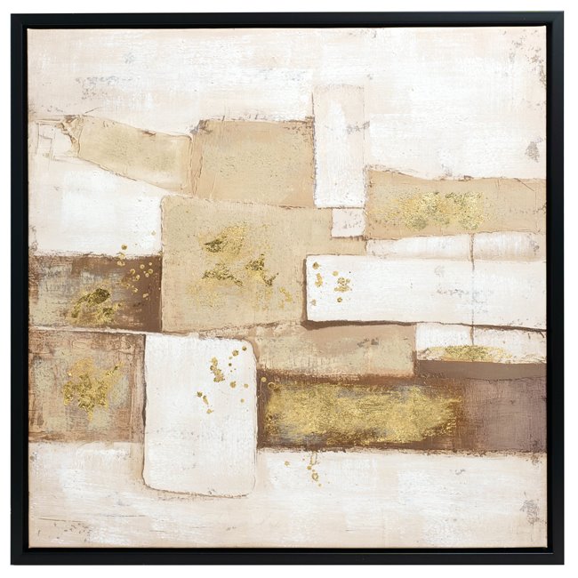 Oil paiting Shades Of Gold And Sand I, 80x80cm