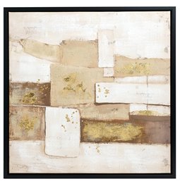 Oil paiting Shades Of Gold And Sand I, 80x80cm