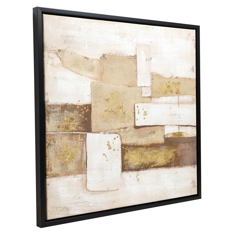 Oil paiting Shades Of Gold And Sand I, 80x80cm