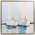 Картина маслом White Sailing Boats, 80x80cm
