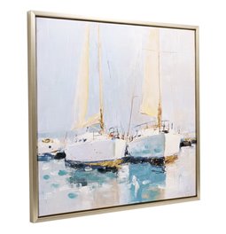 Картина маслом White Sailing Boats, 80x80cm