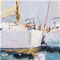 Картина маслом White Sailing Boats, 80x80cm