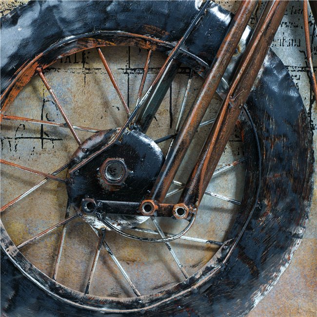 Настенный декор Black Motocycle, металл, 140x70cm