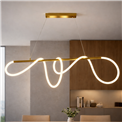 Pendant lamp Modena, brass color, H50-170x120cm, LED 30W, 3000K, 1650lm