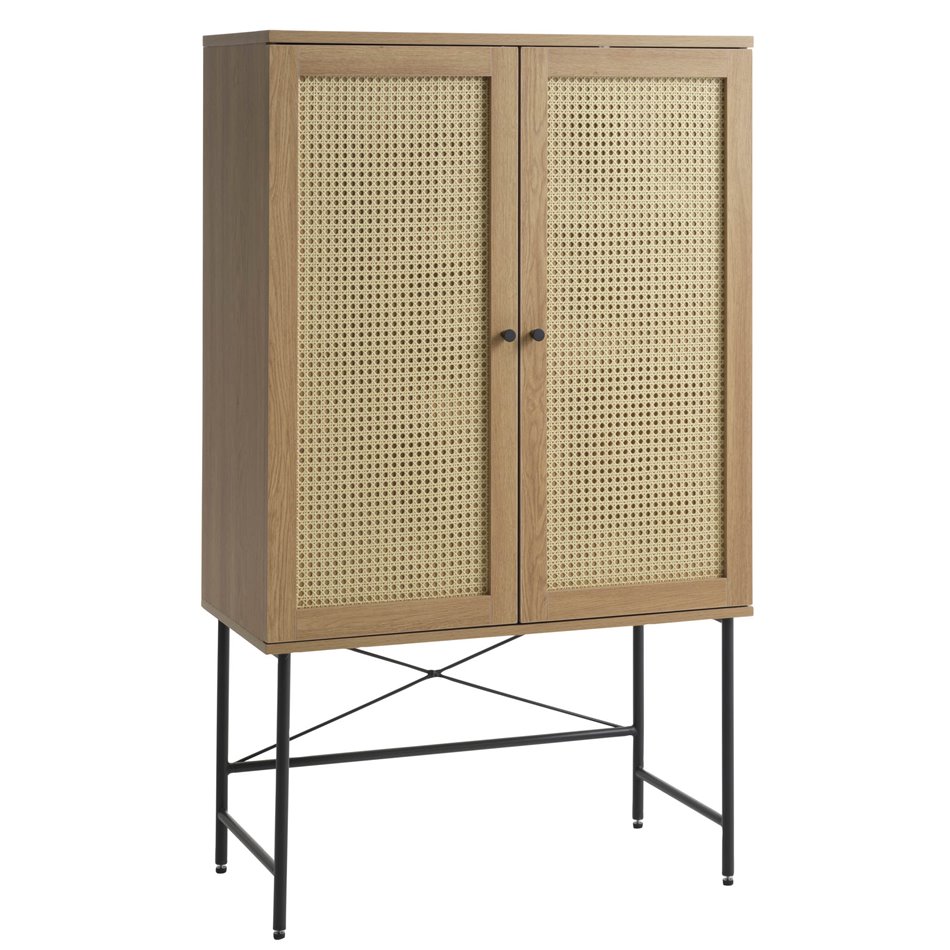 Cabinet Usakola, natural color, MDF, H135x80x40cm
