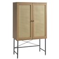 Cabinet Usakola, natural color, MDF, H135x80x40cm
