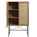 Cabinet Usakola, natural color, MDF, H135x80x40cm