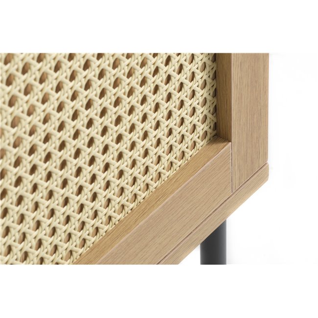 Cabinet Usakola, natural color, MDF, H135x80x40cm