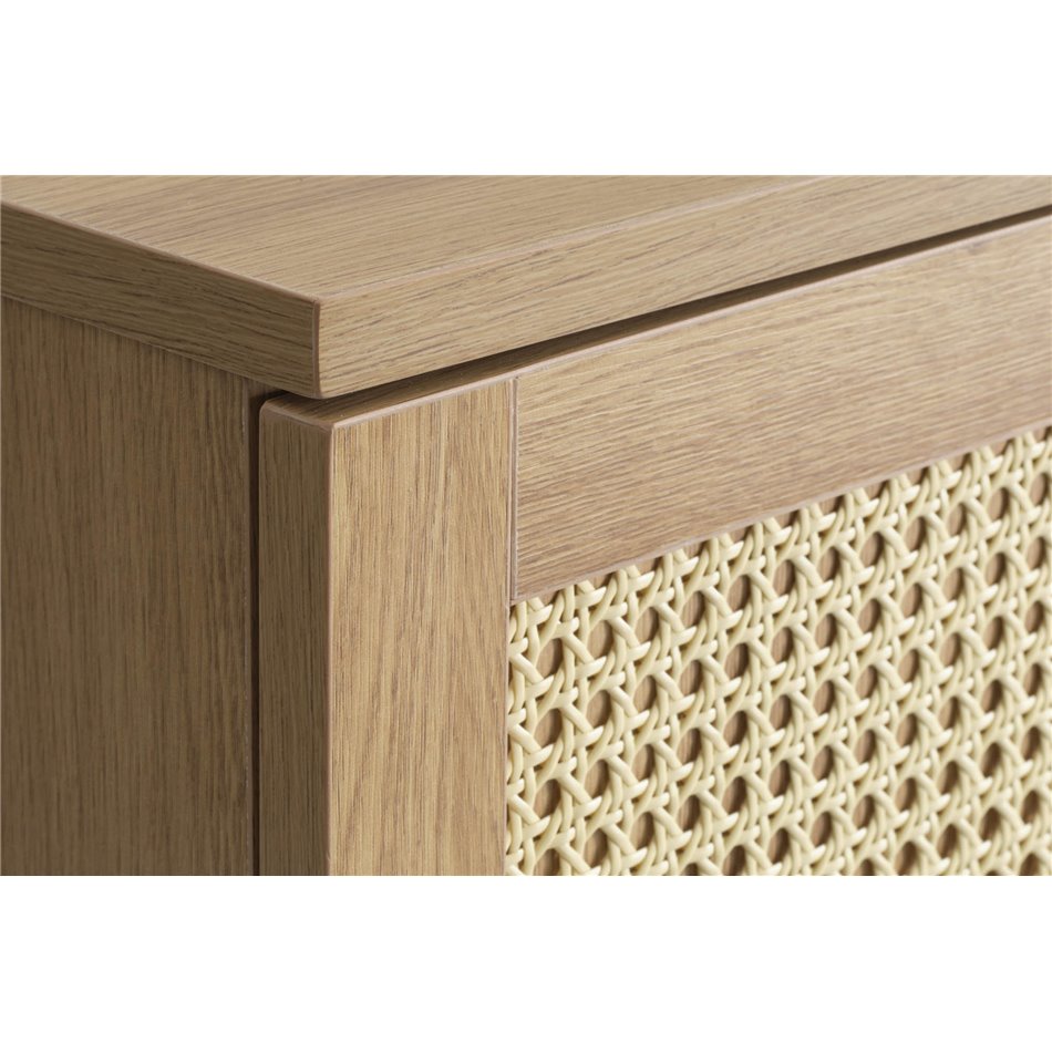 Cabinet Usakola, natural color, MDF, H135x80x40cm