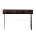 Coffee table Ulatin, dark espresso color, oak veneer/solid oak, H76x116x39cm