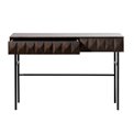Coffee table Ulatin, dark espresso color, oak veneer/solid oak, H76x116x39cm