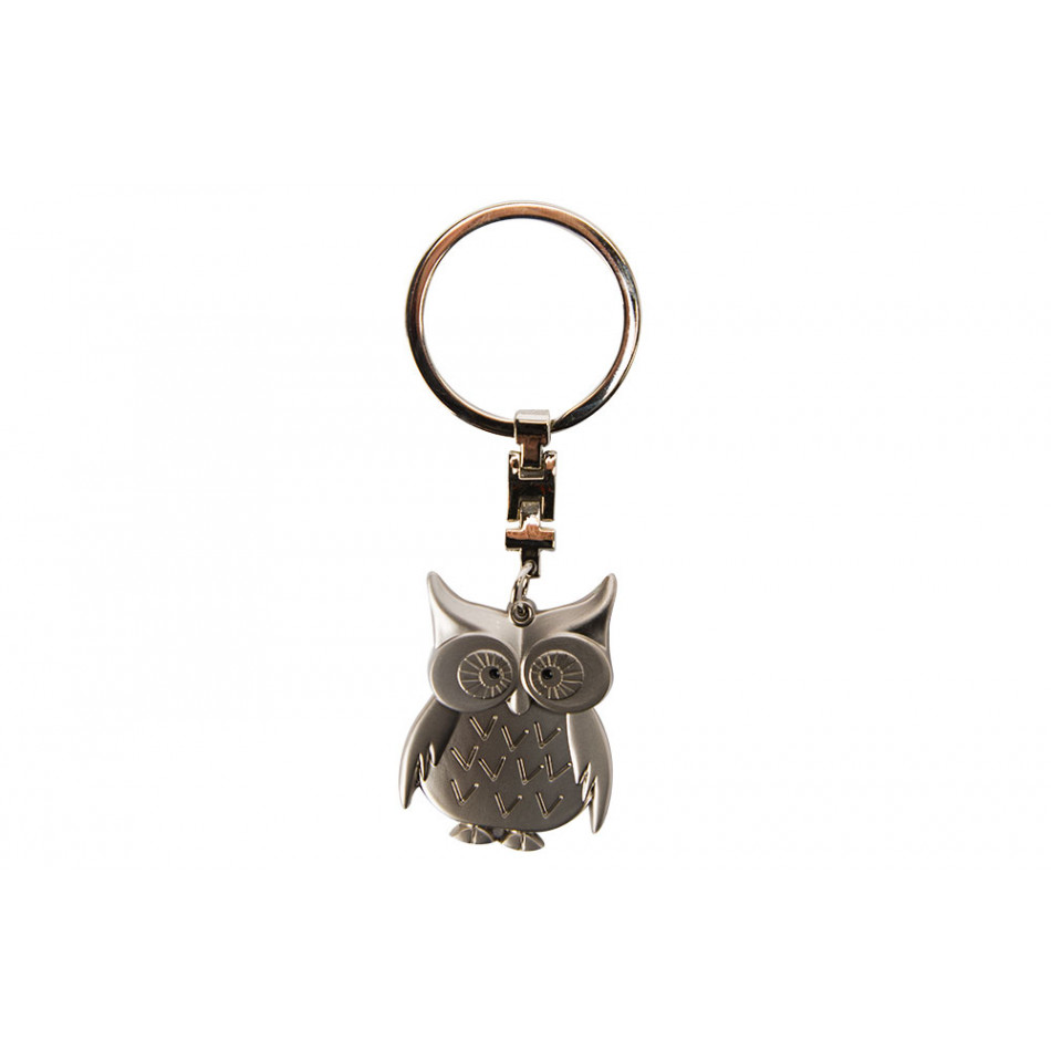 Брелок Owl, металл, 10см 